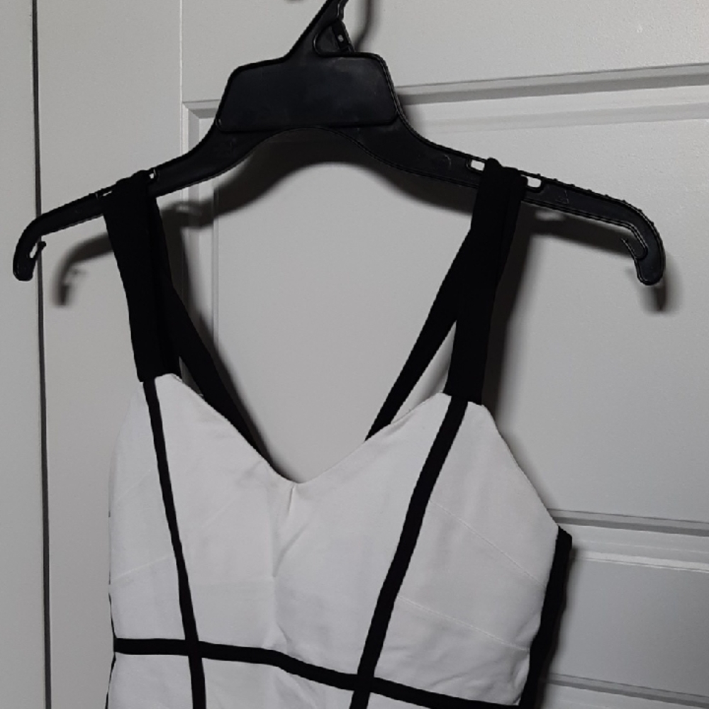 Bardot Black and White Strappy Dress